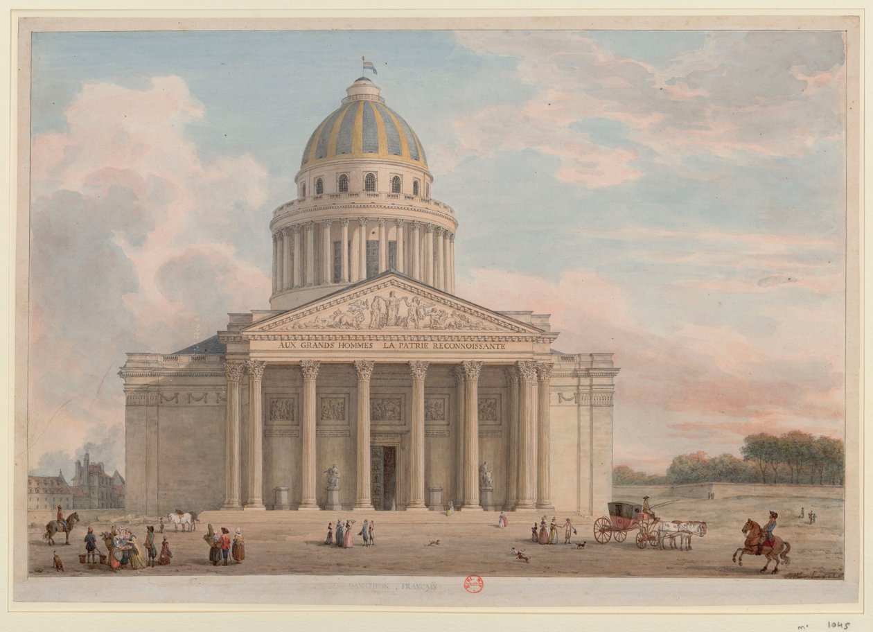 A Párizsi Pantheon 1794-1795 között alkotó: Jean Baptiste Hilair