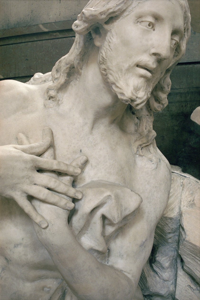 Krisztus megkeresztelkedése, a részleteket unokaöccse, Jean-Baptiste Lemoyne II (1704-78) érte el (márvány) (lásd még: 245286) alkotó: Jean Baptiste I Lemoyne