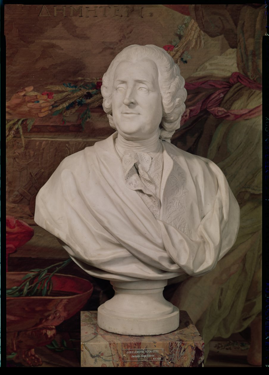 Jacques-Ange Gabriel (1698-1782) portré mellszobra alkotó: Jean Baptiste II Lemoyne