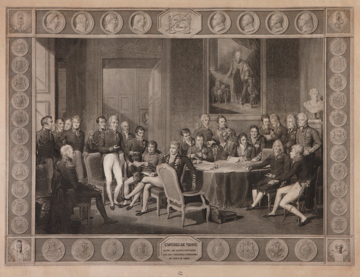 Bécsi Kongresszus, meghatalmazott ülés, 1819 alkotó: Jean Baptiste Isabey