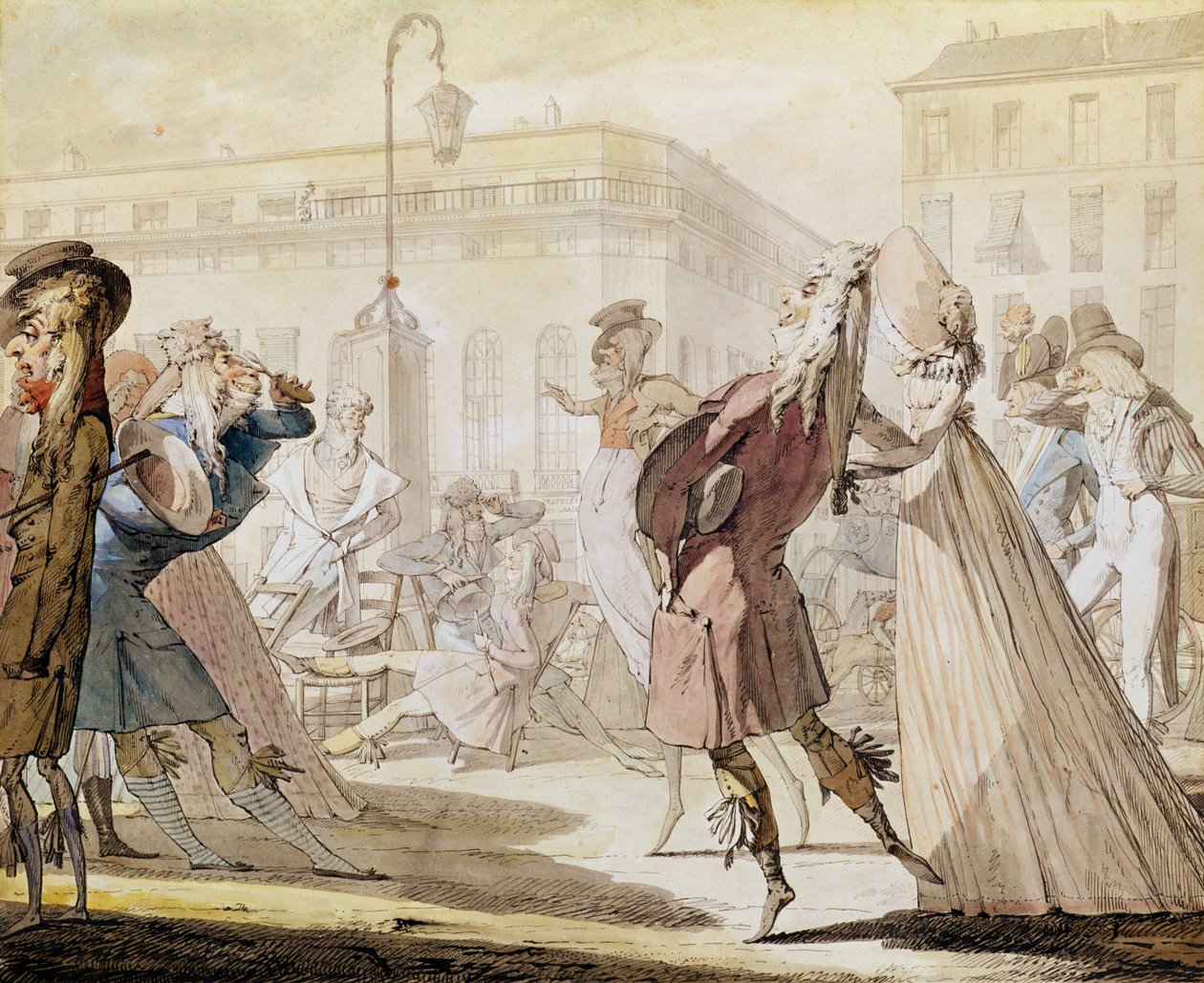 Le Petit Coblentz (toll, tinta és WC papíron) alkotó: Jean Baptiste Isabey