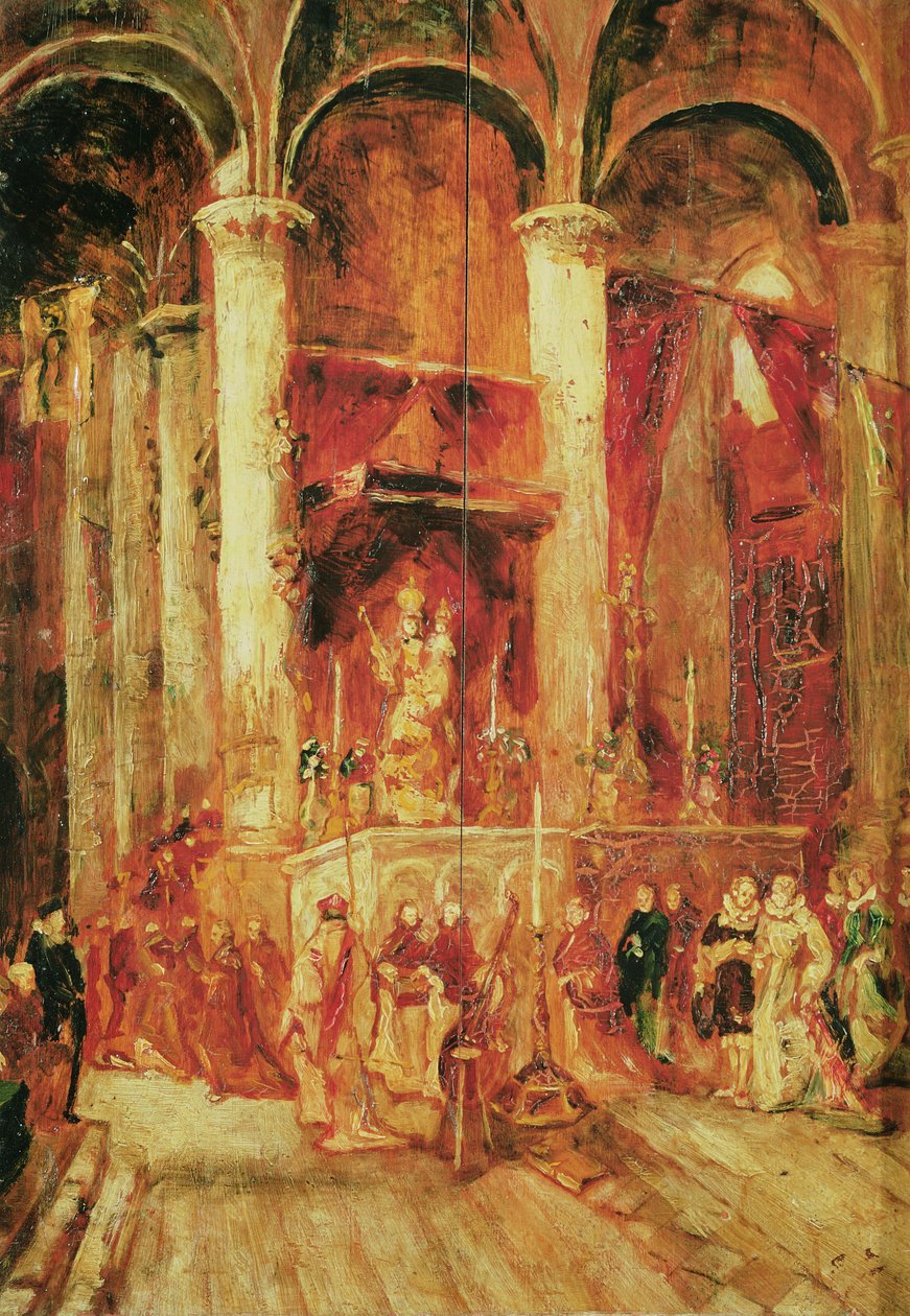 Körmenet a templomban alkotó: Jean Baptiste Isabey