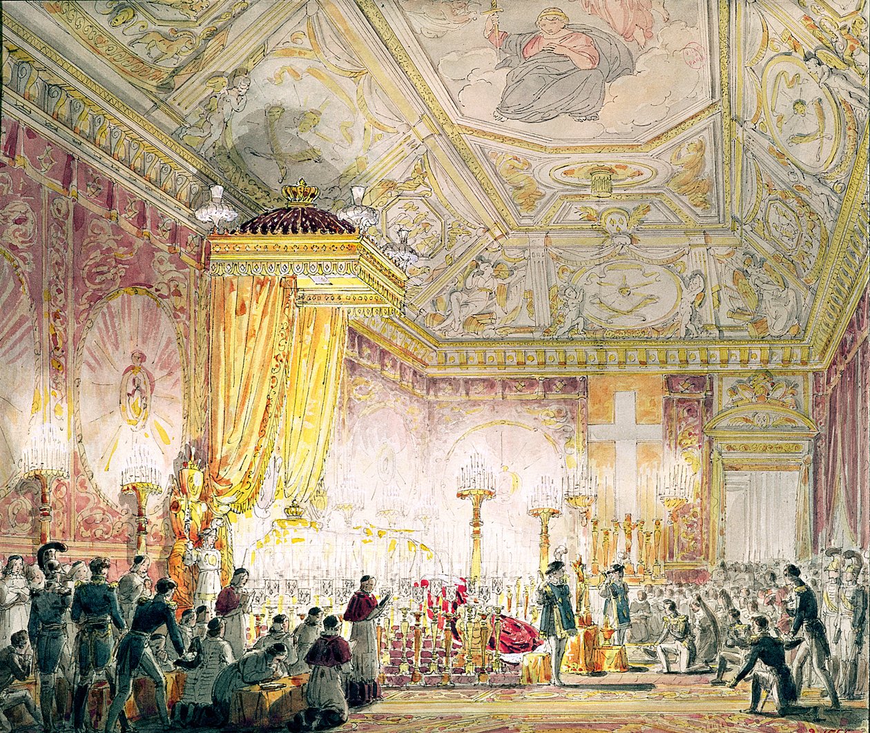 XVIII. Lajos nyugalma (1755-1824) kápolnája a Tuileriákban alkotó: Jean Baptiste Isabey