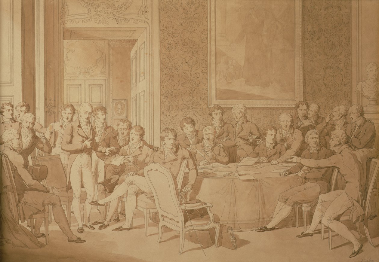 Bécsi Kongresszus, 1815 (ceruza és wc) (LÁSD MÉG: 217258) alkotó: Jean Baptiste Isabey