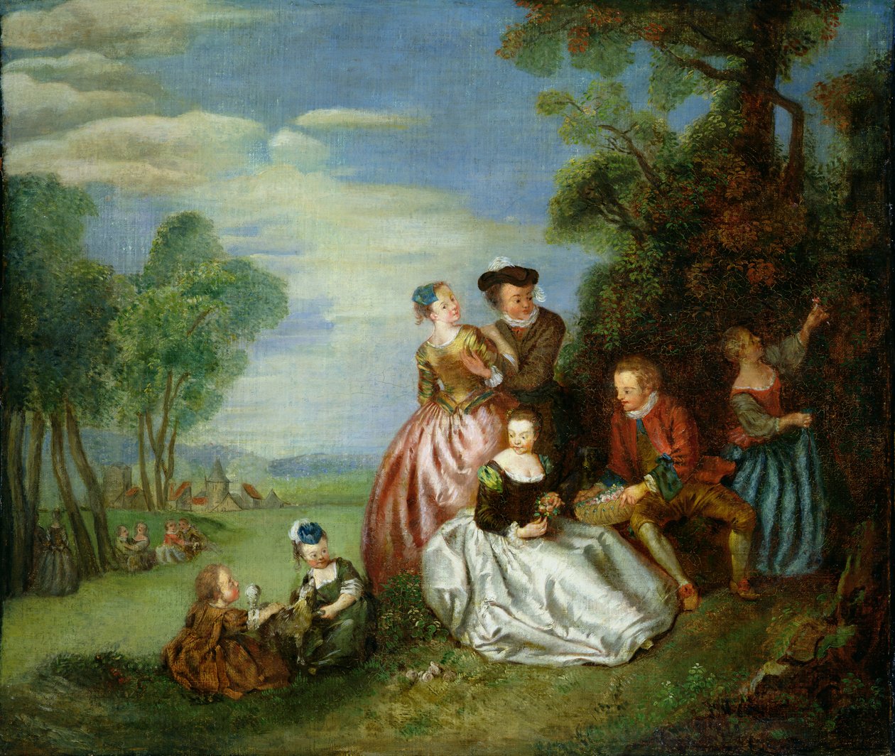 Beszélgetés a parkban alkotó: Jean Baptiste Joseph Pater