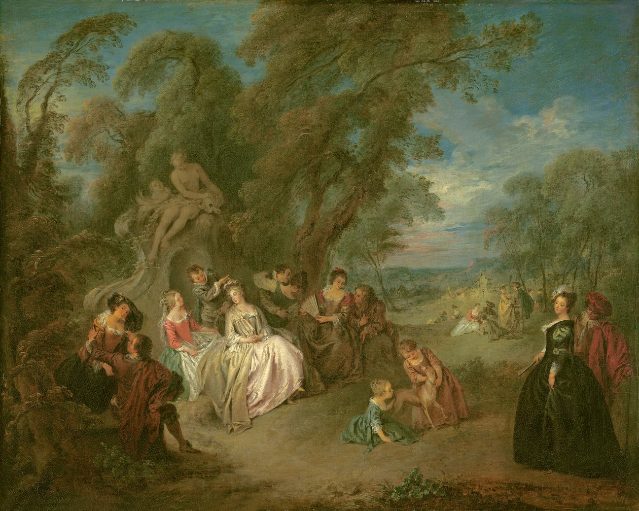 Vidéki parti, c. 1730 alkotó: Jean Baptiste Joseph Pater