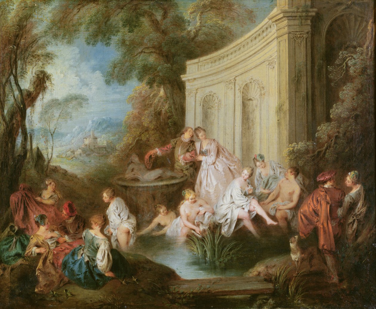 A fürdőzők alkotó: Jean Baptiste Joseph Pater
