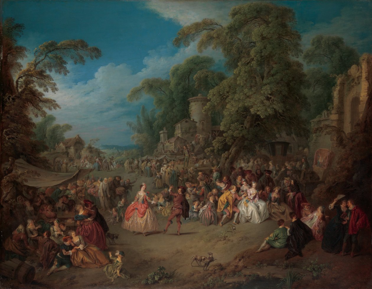 A bezonsi vásár, 1733 körül alkotó: Jean Baptiste Joseph Pater