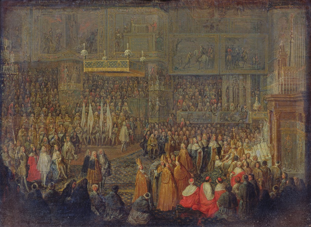 XV. Lajos koronázása (1710-74) 1722. október 25., 1735. alkotó: Jean Baptiste Martin