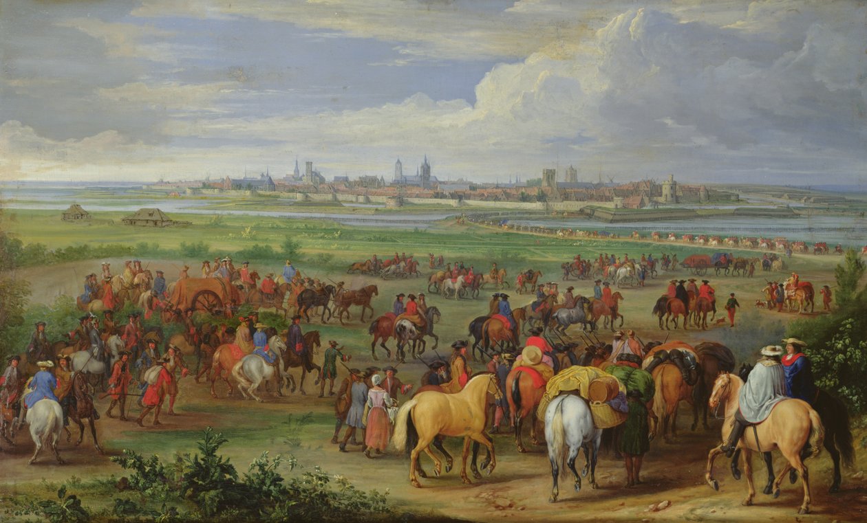 A francia hadsereg bevonulása Ypresnél, 1678 alkotó: Jean Baptiste Martin