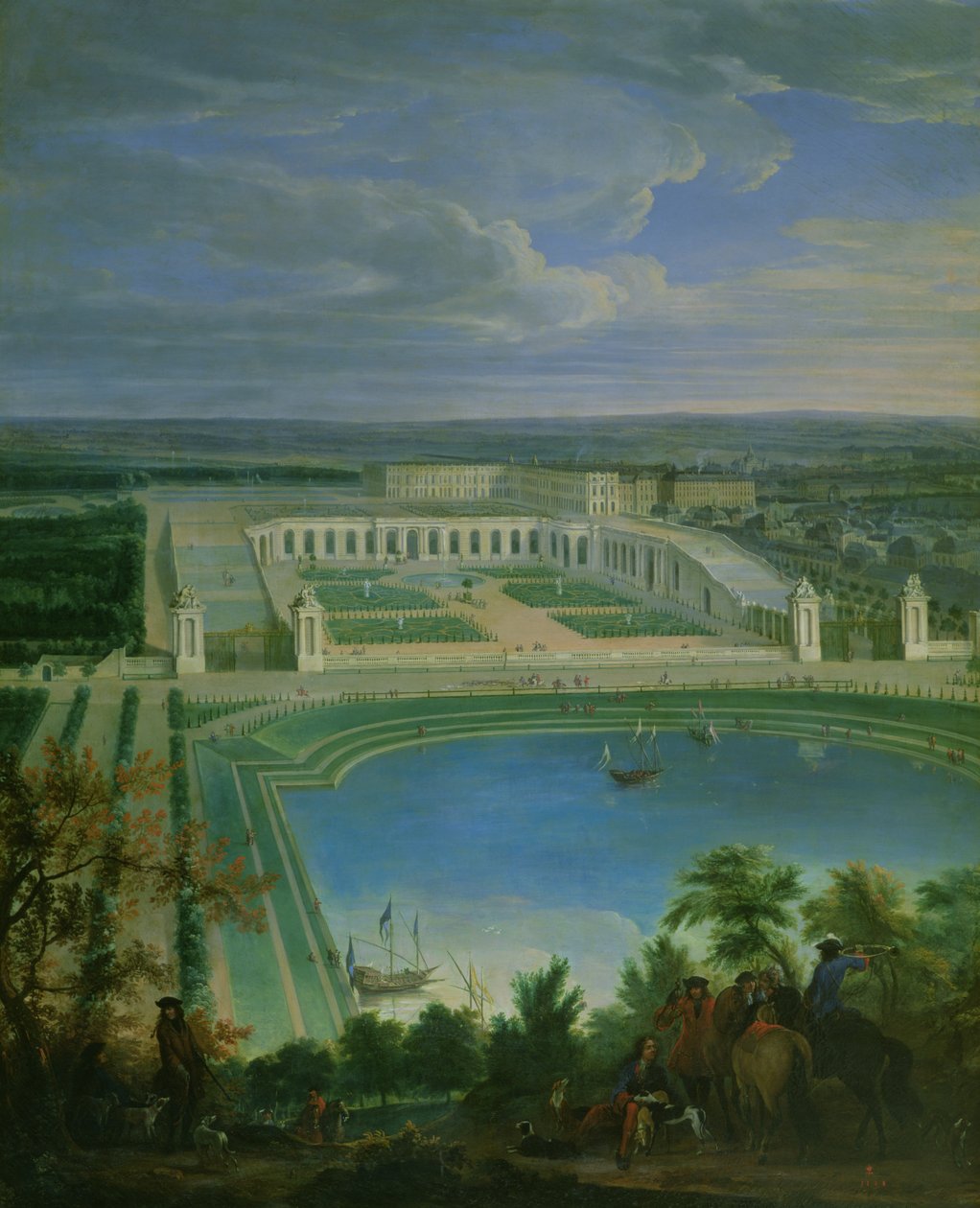 A versailles-i narancsház és kastély, 1696 alkotó: Jean Baptiste Martin