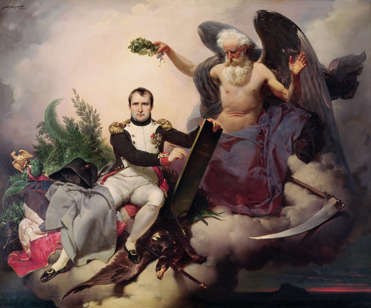 Napóleon (1769-1821) Koronázta az idő, 1833 előtt alkotó: Jean Baptiste Mauzaisse