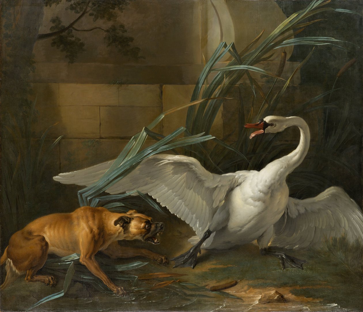 Hattyút megtámadta egy kutya alkotó: Jean Baptiste Oudry
