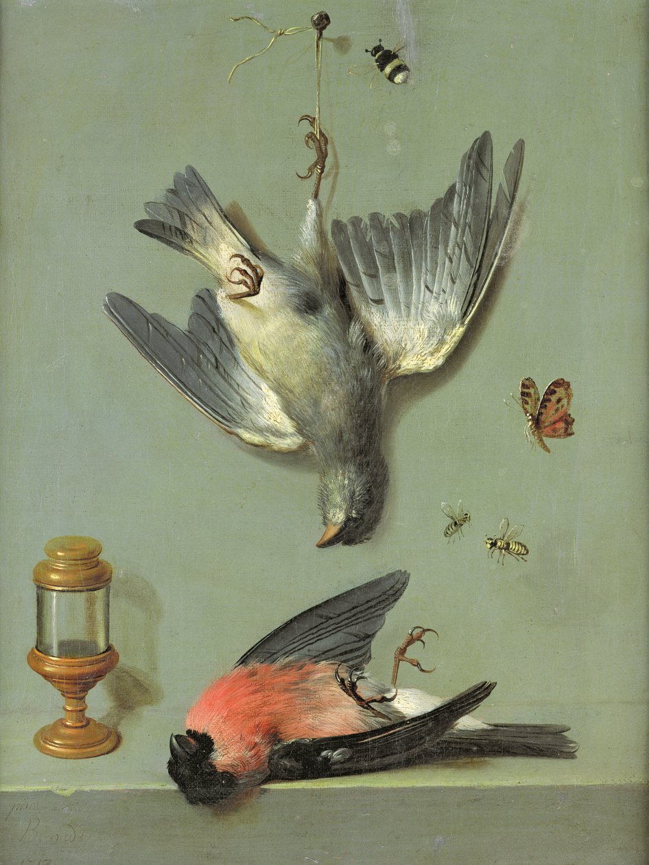 Csendélet madarakkal és rovarokkal, 1713 alkotó: Jean Baptiste Oudry
