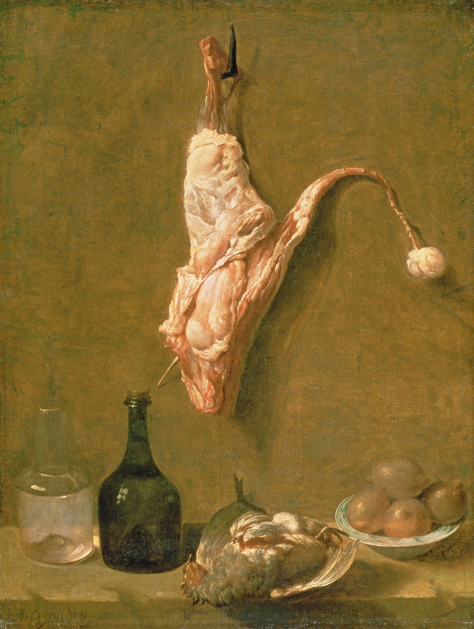 Csendélet borjúcombbal alkotó: Jean Baptiste Oudry