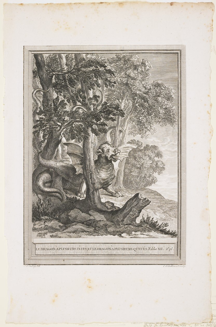 A sokfarkú sárkány, XII. mese, c. 1753-1755 alkotó: Jean Baptiste Oudry