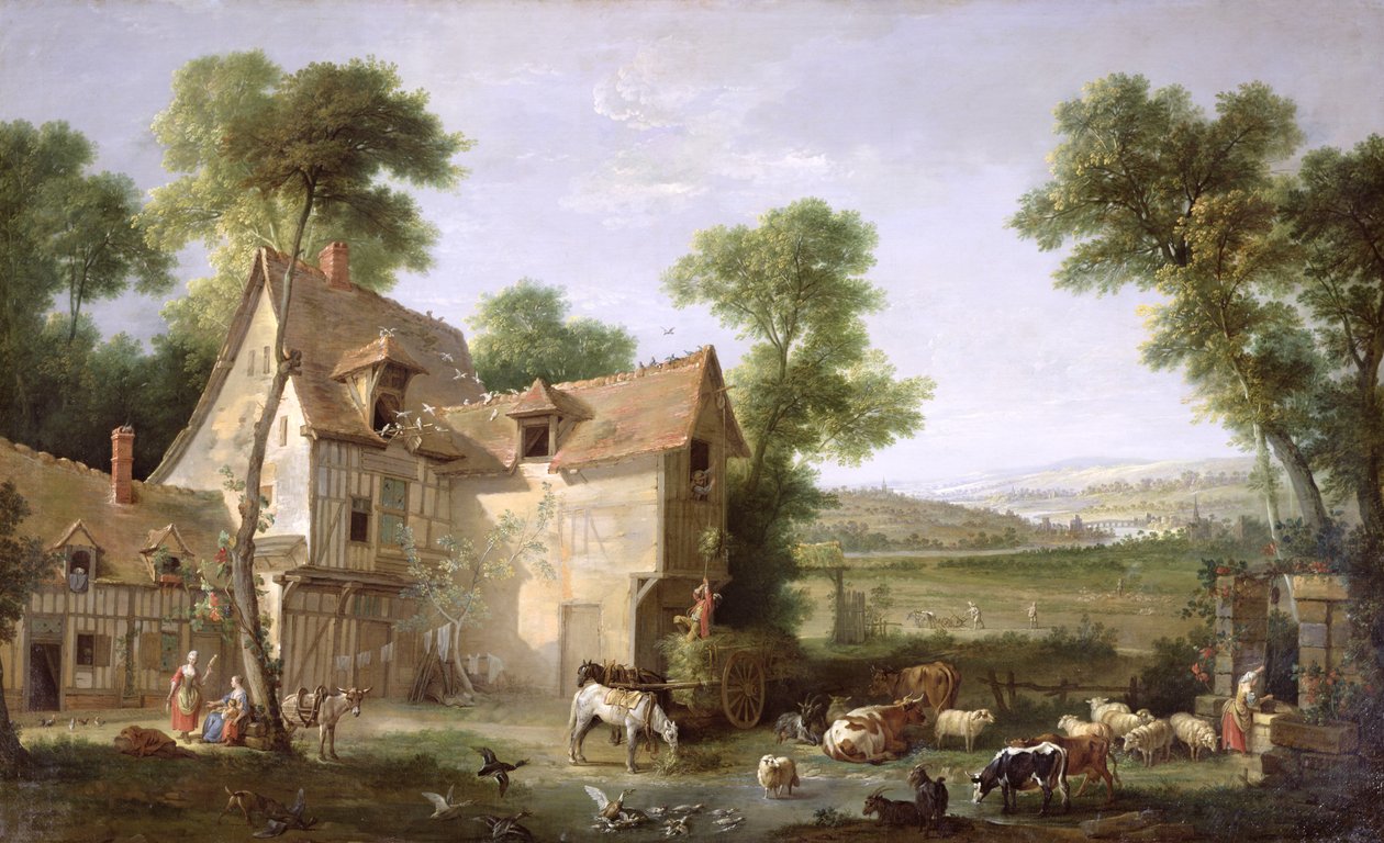 A farm, 1750 alkotó: Jean Baptiste Oudry