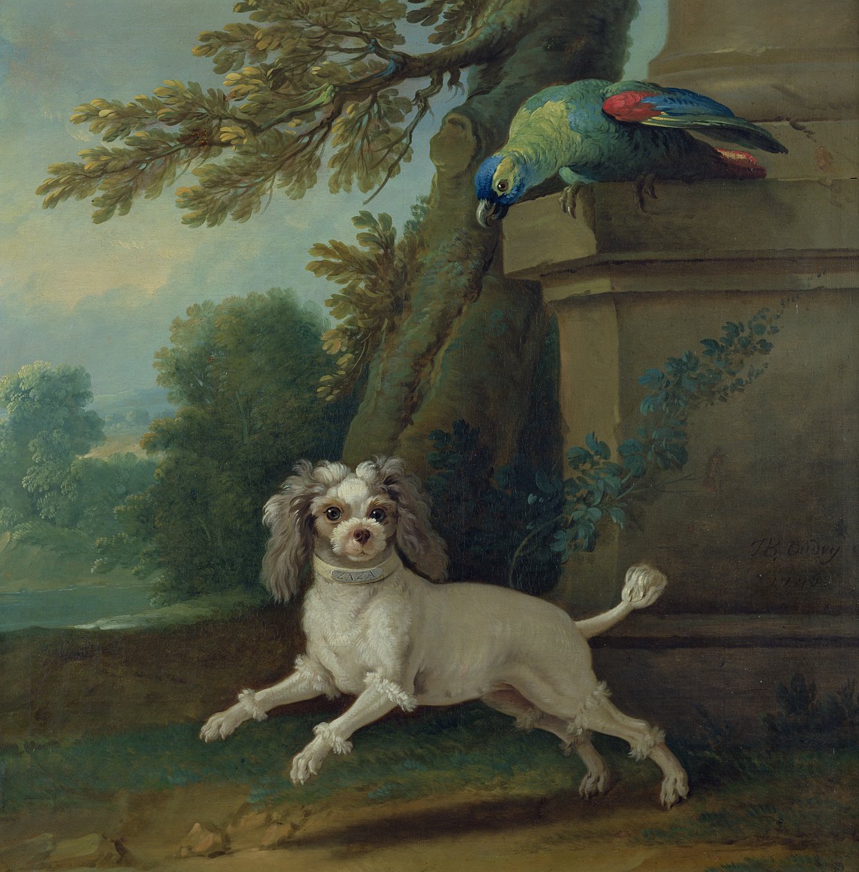 Zaza, a kutya, 1730 körül alkotó: Jean Baptiste Oudry