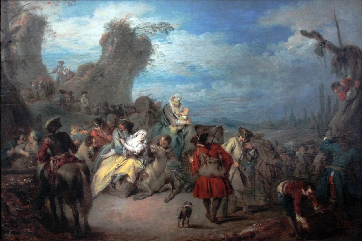 A csapatpihenő (háború) alkotó: Jean Baptiste Pater