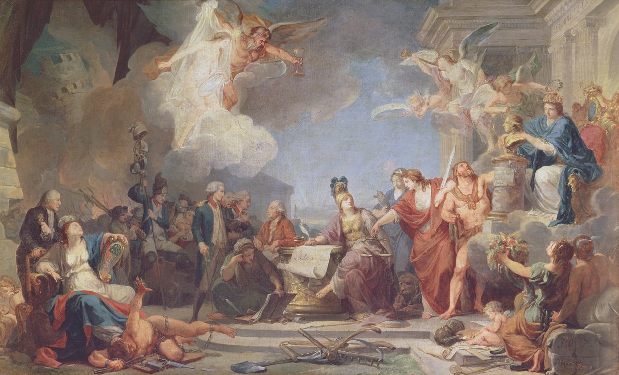 Az Emberi Jogok Nyilatkozatának allegóriája, 1790 alkotó: Jean Baptiste Regnault