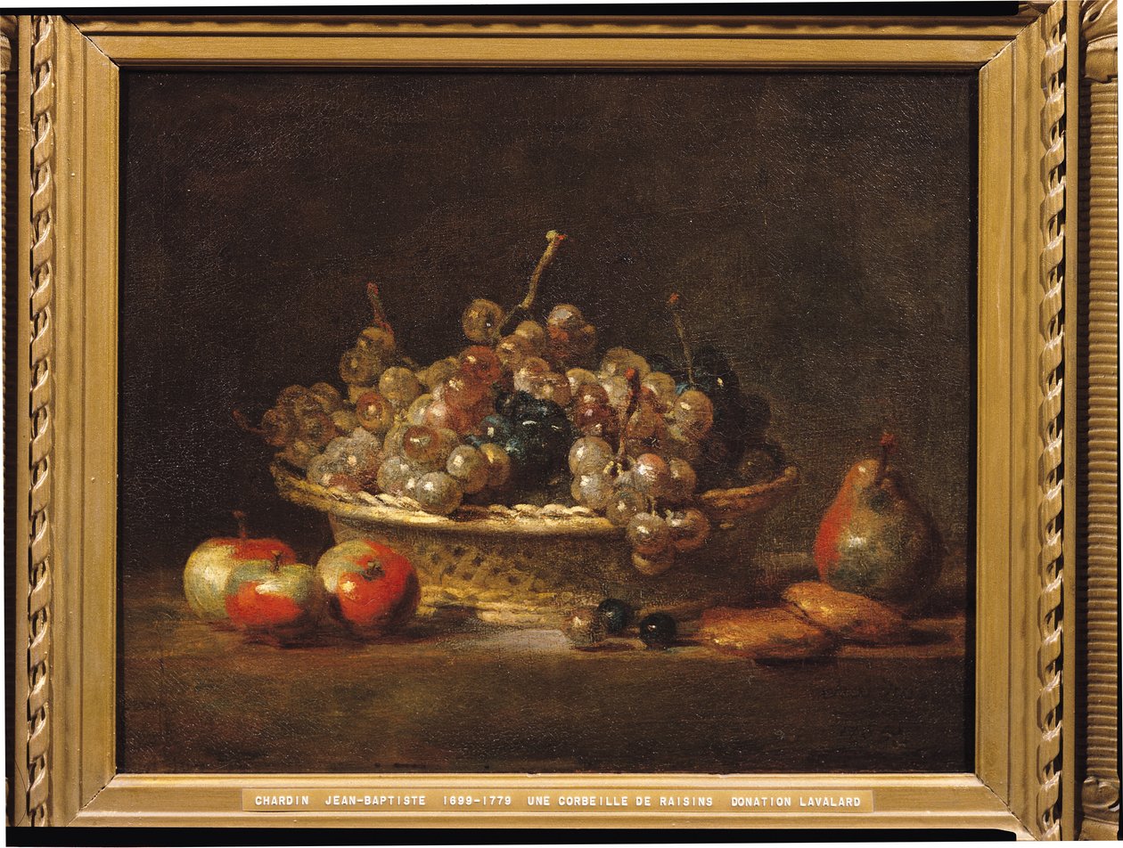 Szőlőkosár, 1765 alkotó: Jean Baptiste Simeon Chardin