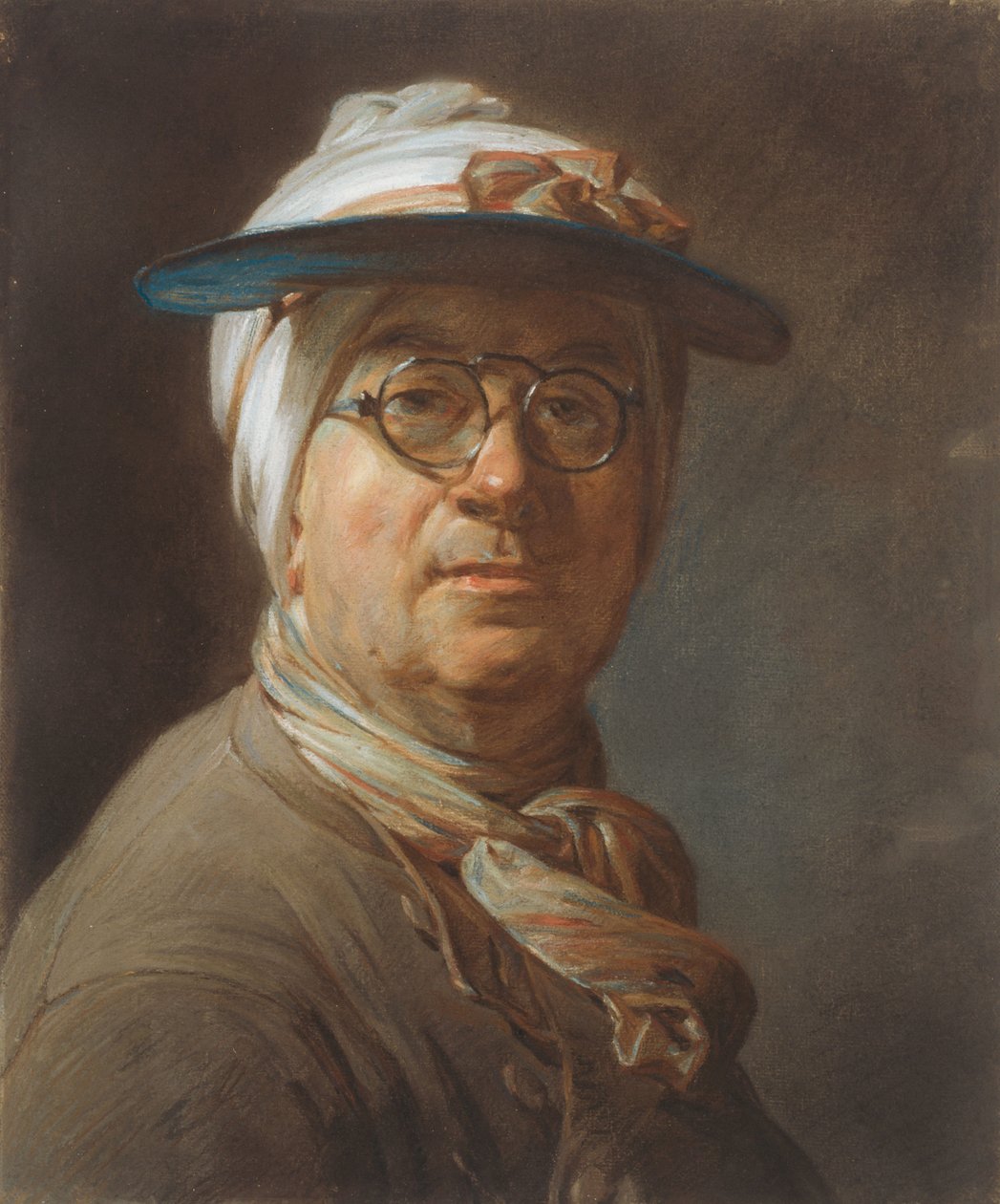 Önarckép napellenzővel alkotó: Jean Baptiste Simeon Chardin