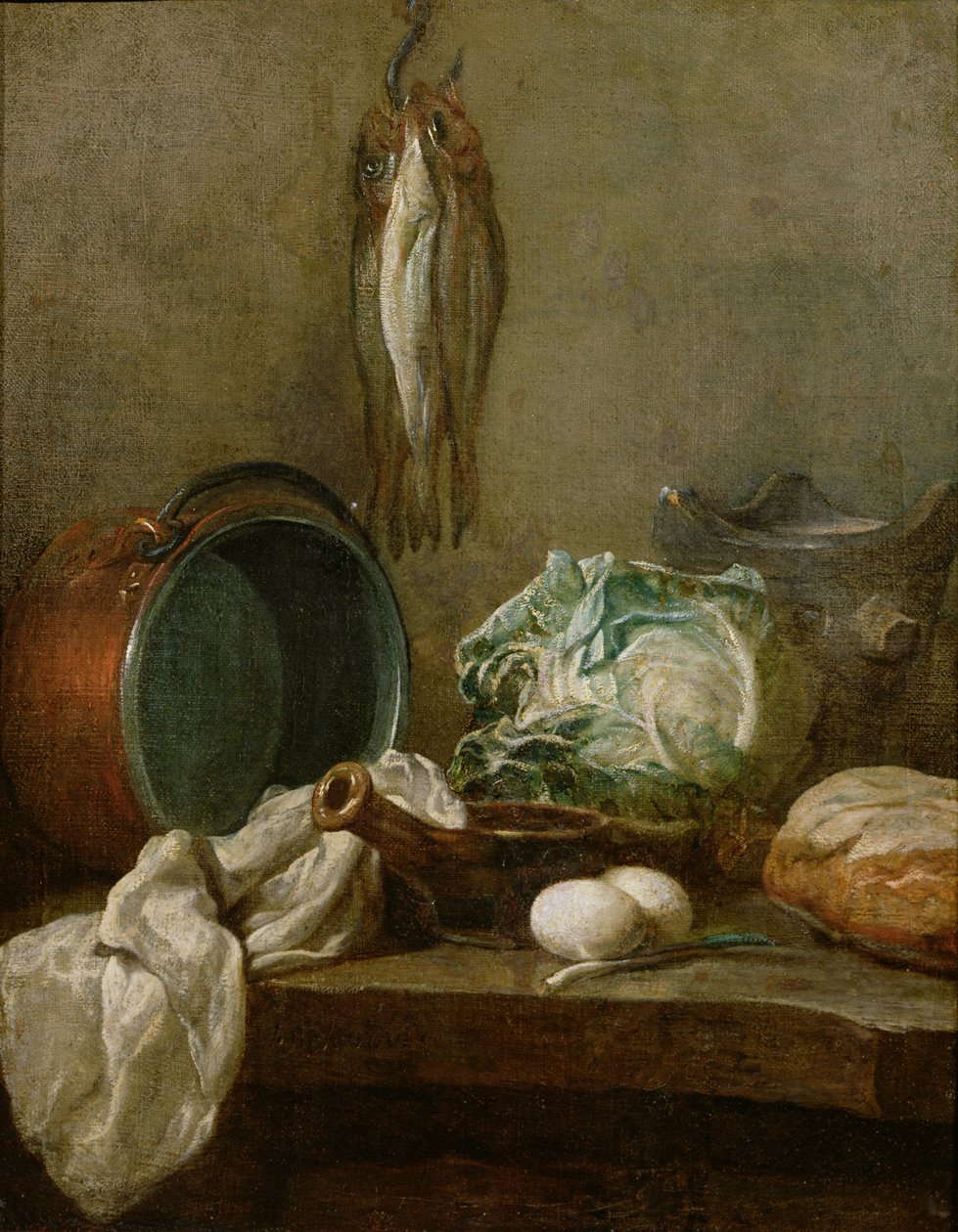 Csendélet, 1731-33 körül alkotó: Jean Baptiste Simeon Chardin