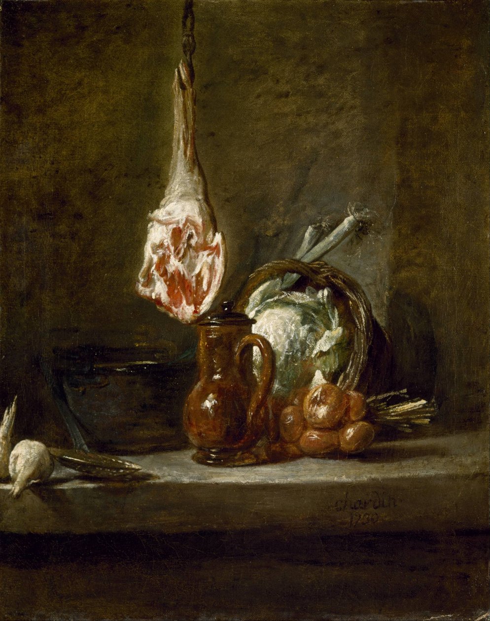 Csendélet báránycombbal alkotó: Jean Baptiste Simeon Chardin