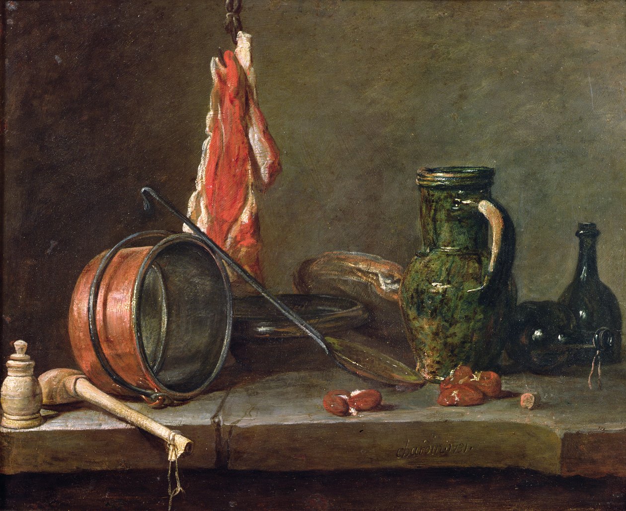 Csendélet: Feast Day Menu, 1731 (olaj, réz) alkotó: Jean Baptiste Simeon Chardin