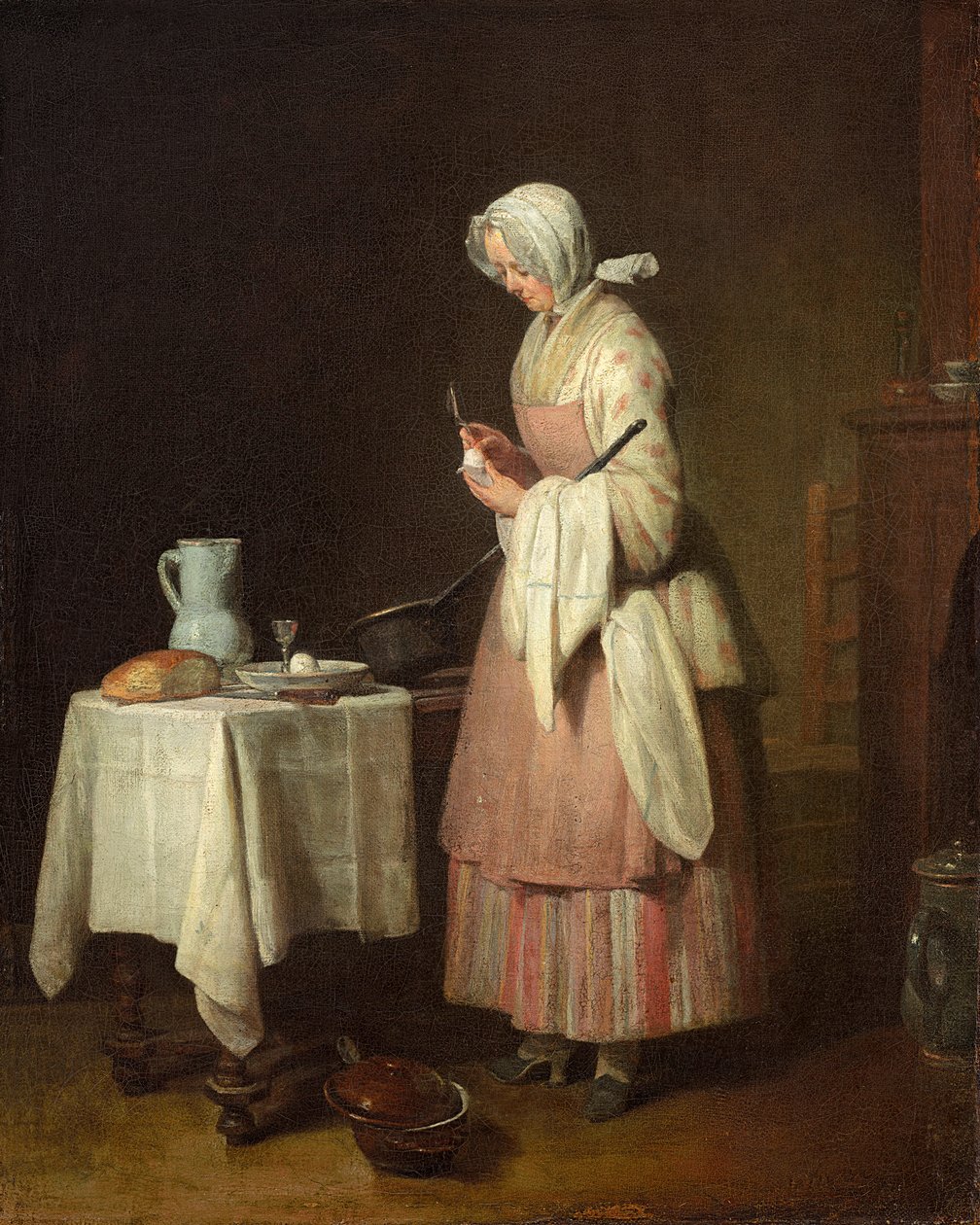 A figyelmes nővér, 1747 alkotó: Jean Baptiste Simeon Chardin