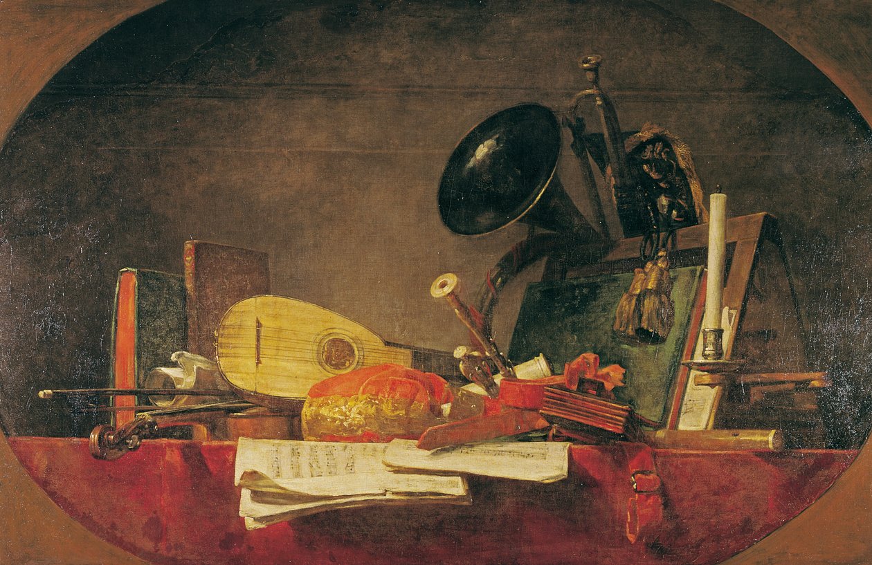 A zene tulajdonságai, 1765 alkotó: Jean Baptiste Simeon Chardin