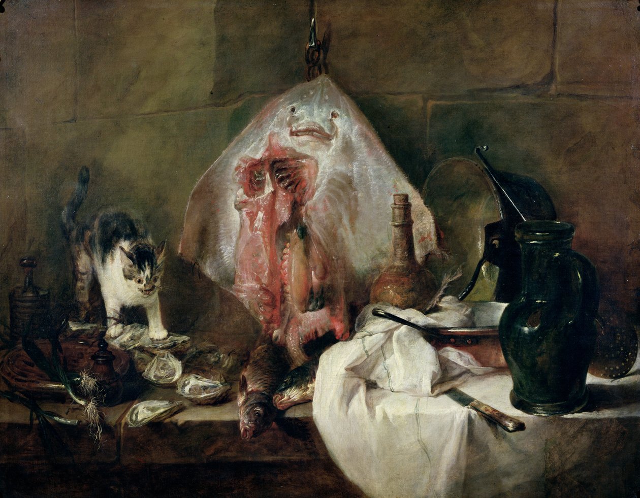 A sugár vagy a konyhabelső, 1728 alkotó: Jean Baptiste Simeon Chardin