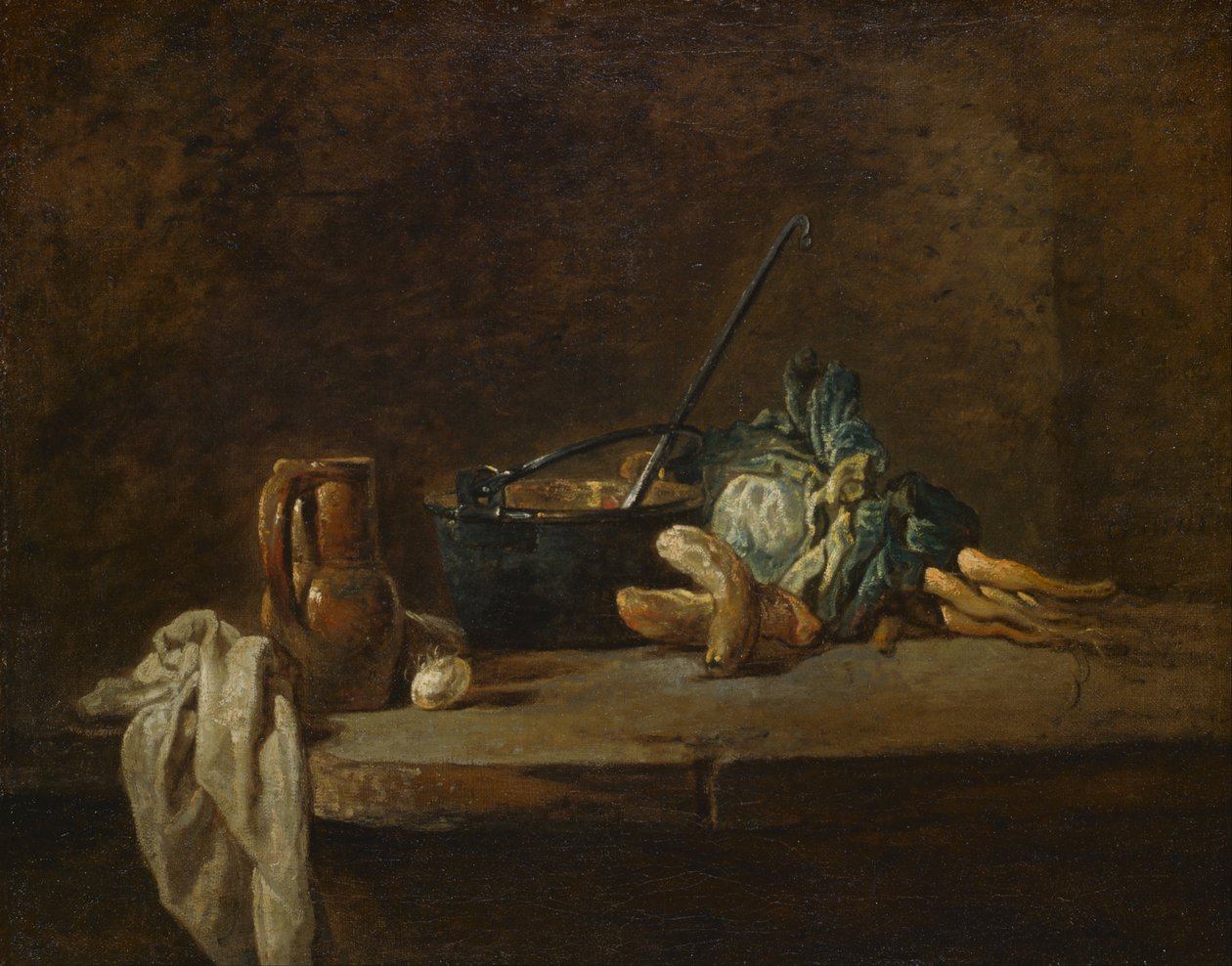 Zöldségek a leveshez alkotó: Jean Baptiste Simeon Chardin
