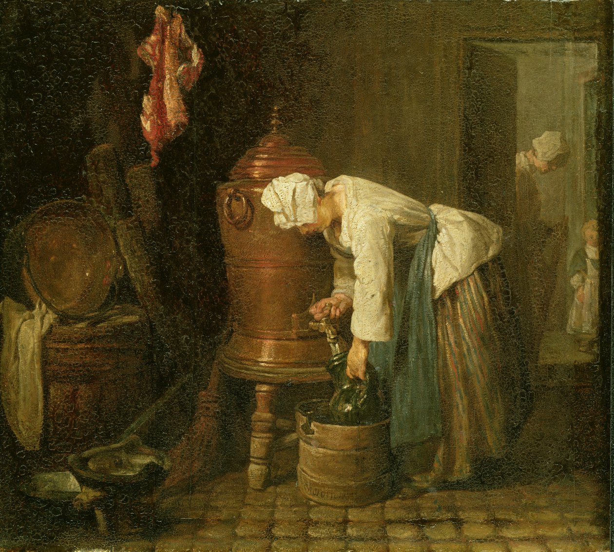 Nő vizet merít egy urnából, 1733 alkotó: Jean Baptiste Simeon Chardin