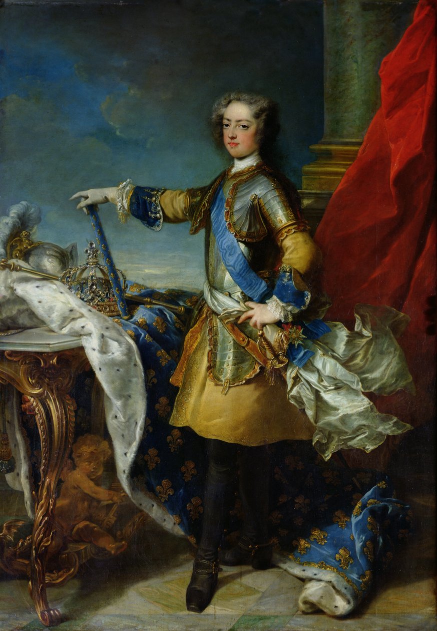 XV. Lajos (1710-74) francia király portréja, 1727 körül alkotó: Jean Baptiste van Loo