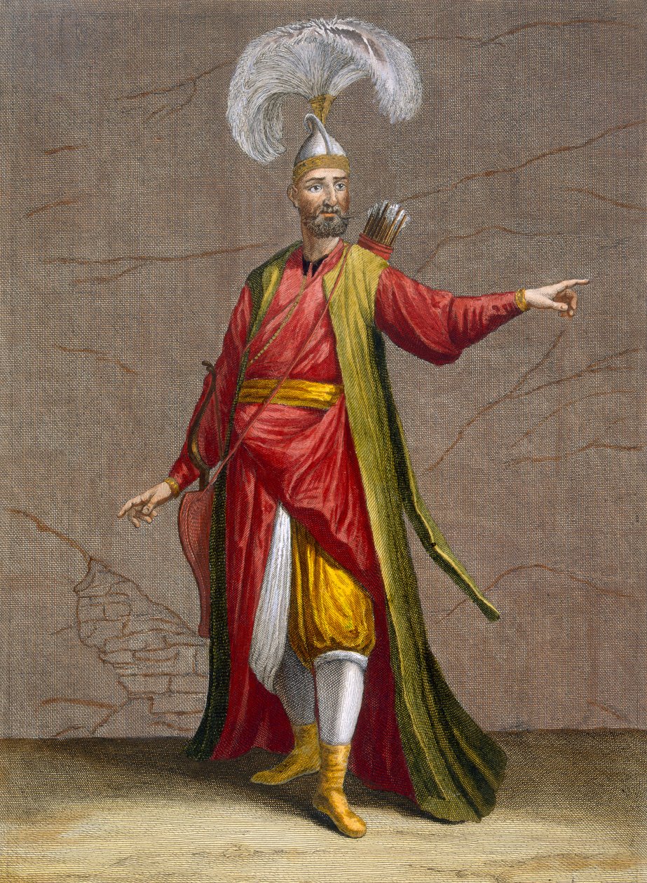 A Soulak, 17. tábla Charles de Ferriol "Száz, a Levante különböző nemzeteit ábrázoló metszet gyűjteményéből", metszette Claude du Bose, 1707-08. alkotó: Jean Baptiste Vanmour