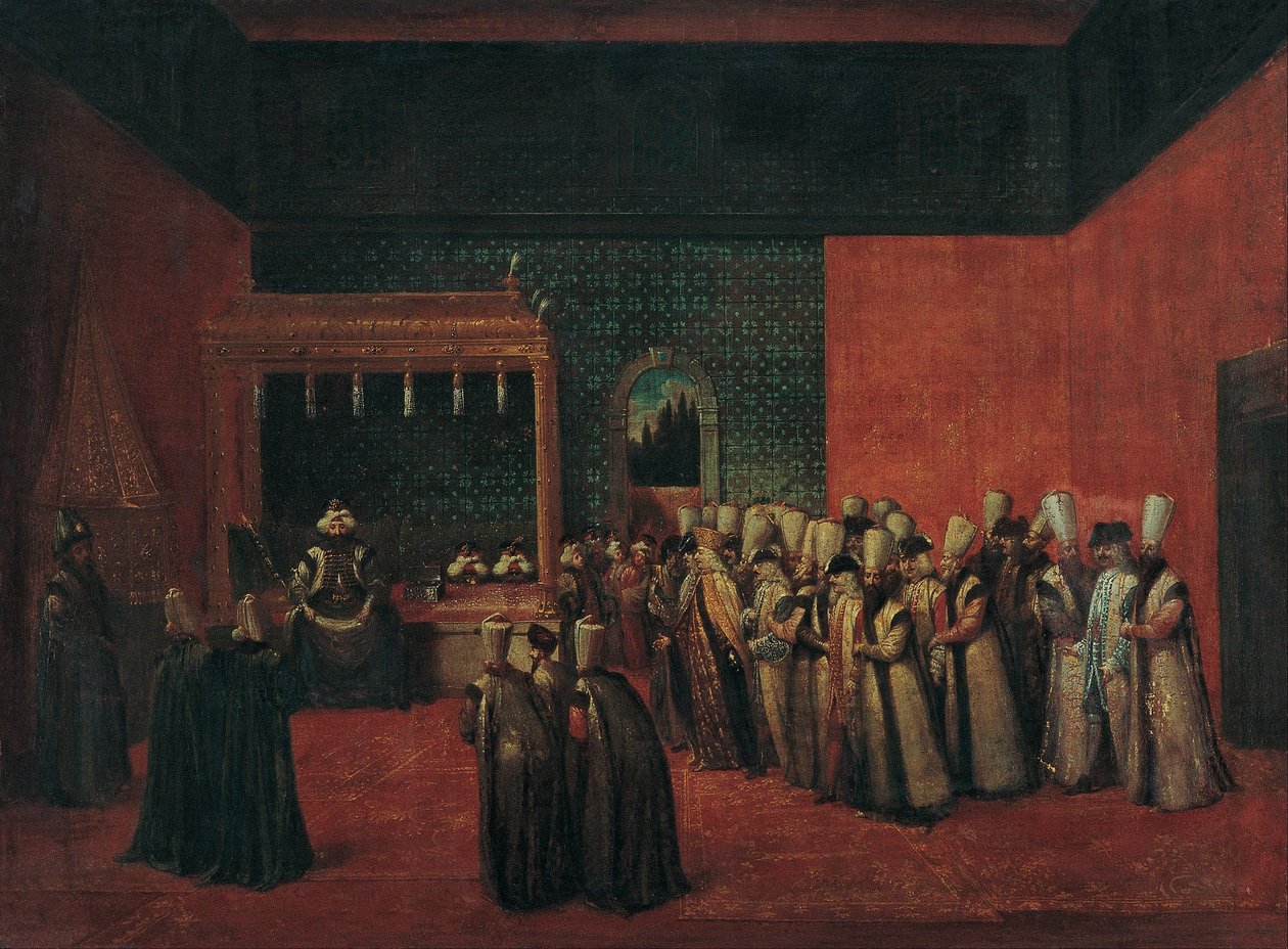 III. Ahmet szultán Európai nagykövet fogadása alkotó: Jean Baptiste Vanmour