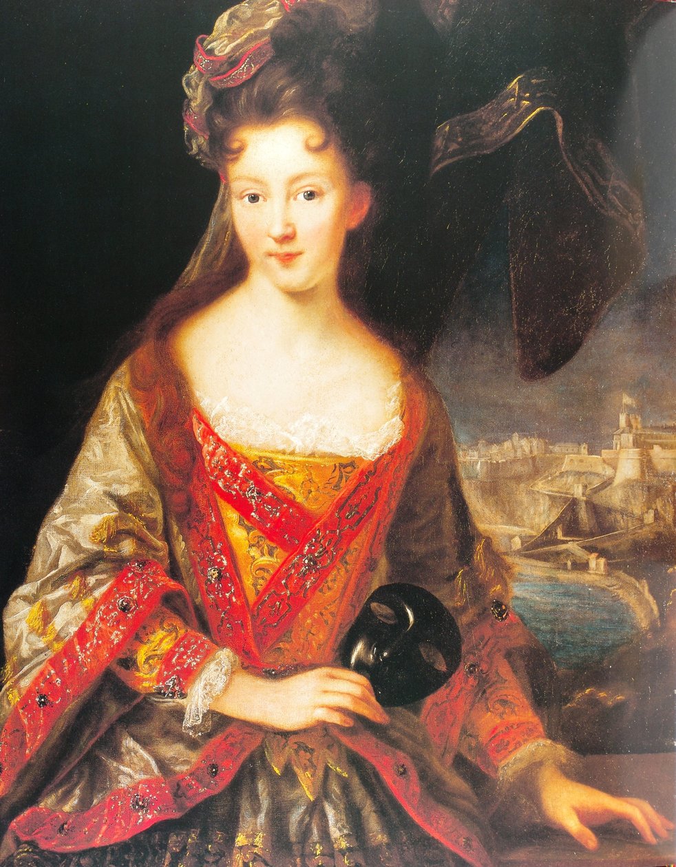 Louise Hippolyte Grimaldi, kilátással Monacóra alkotó: Jean Baptiste van Loo