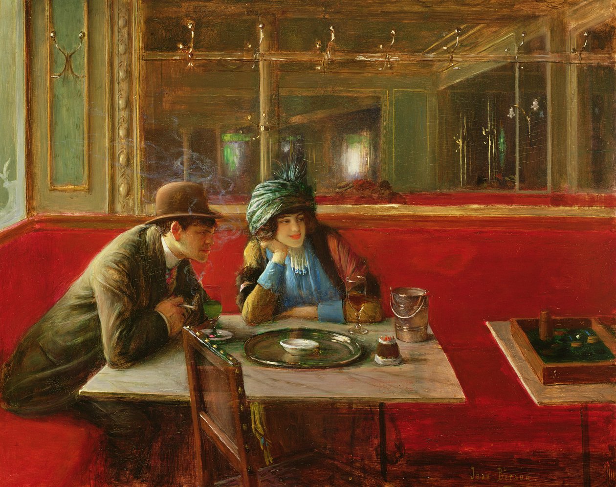 A kávézóban (panel) alkotó: Jean Beraud