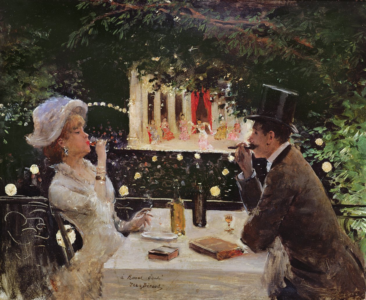 Vacsora a Les Ambassadeurs-ben, 1882 körül alkotó: Jean Beraud