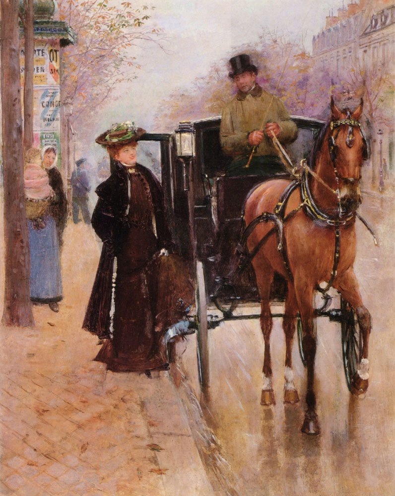 Otthon, sofőr! alkotó: Jean Beraud