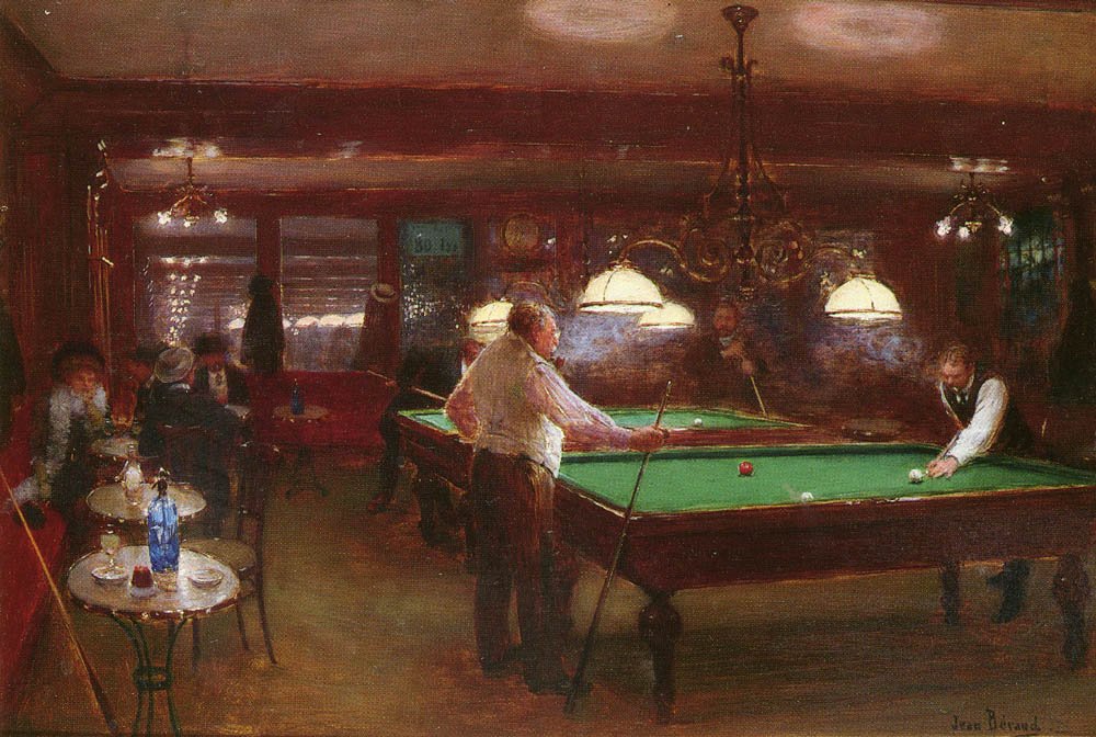 A Biliárd játék alkotó: Jean Beraud