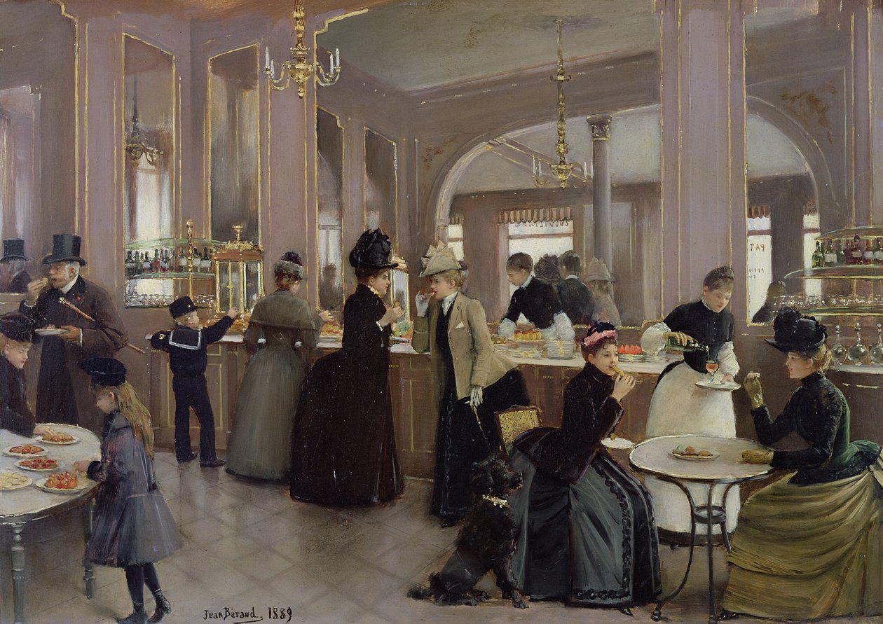 La Patisserie Gloppe, Champs Elysees, Párizs, 1889 alkotó: Jean Beraud