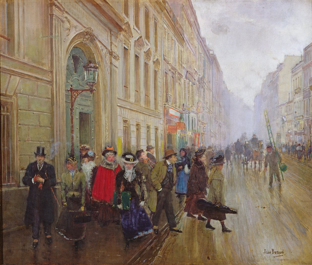A konzervatórium elhagyása, 1899 alkotó: Jean Beraud