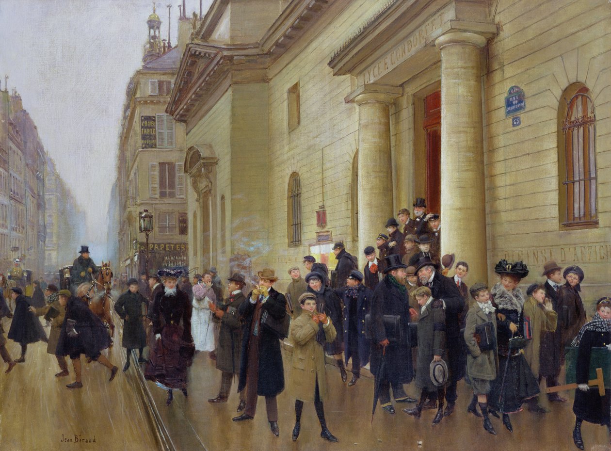 A Lycee Condorcet elhagyása, 1903 alkotó: Jean Beraud