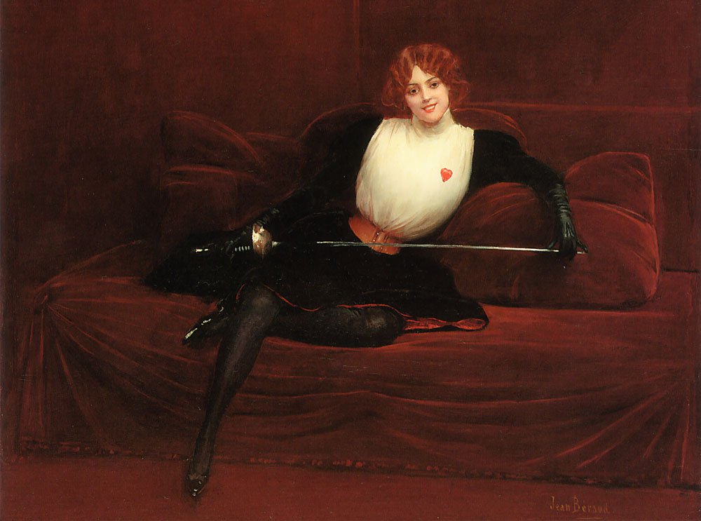 Lescrimeuse The Swordswoman alkotó: Jean Beraud