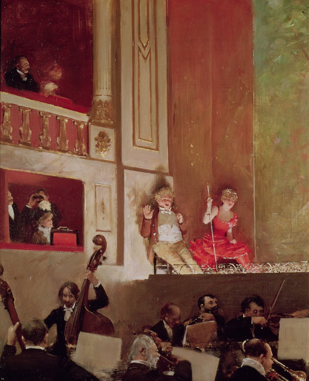 Revü a Theater des Varietesben, 1885 körül alkotó: Jean Beraud