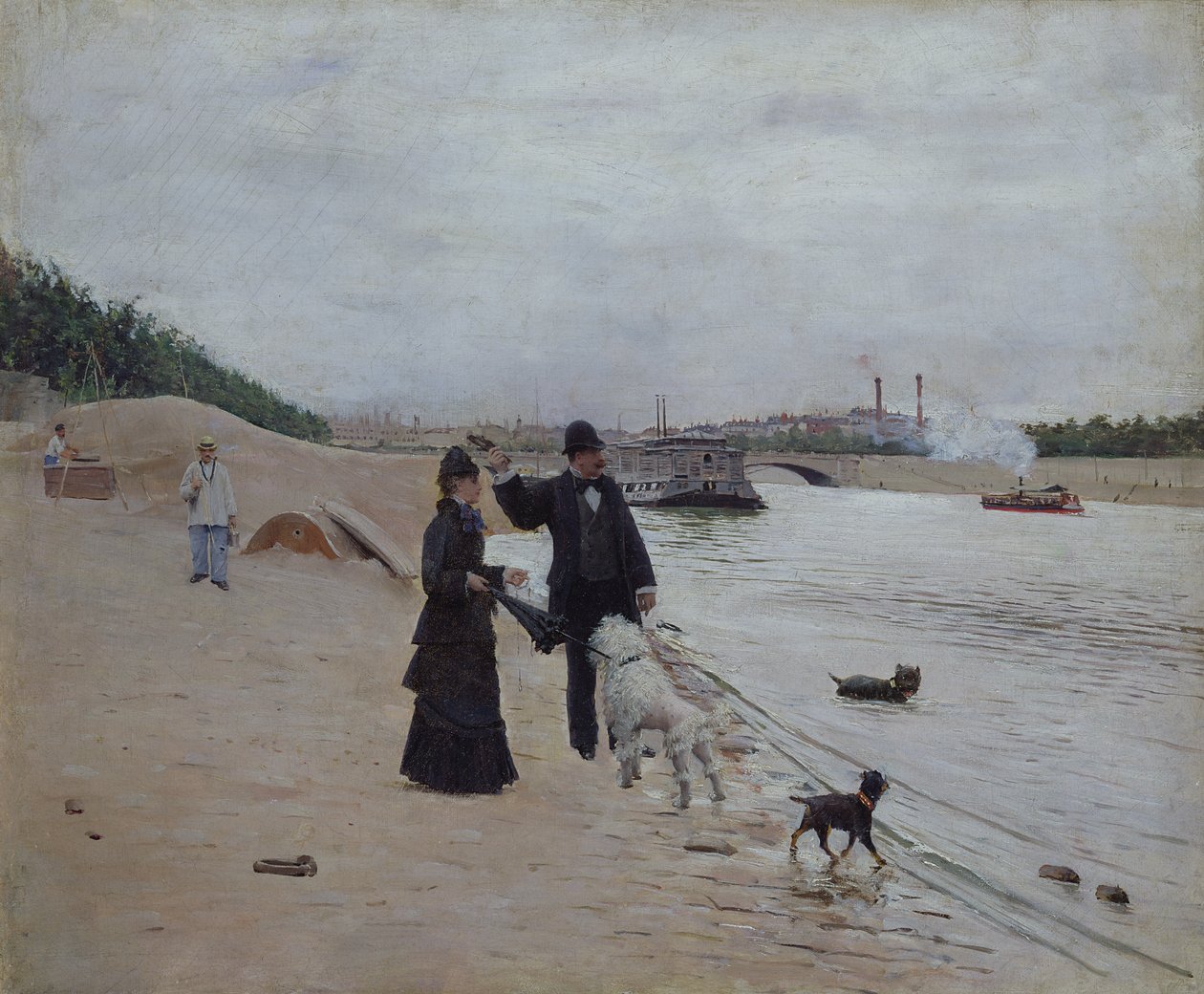 A Szajna partja, 1880 körül alkotó: Jean Beraud