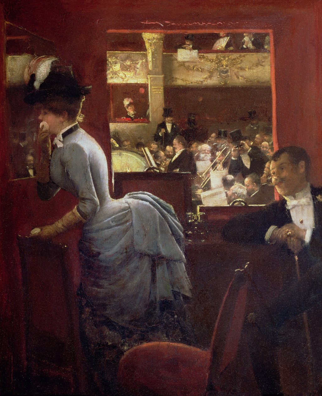 The Box by the Stalls, 1883 körül alkotó: Jean Beraud