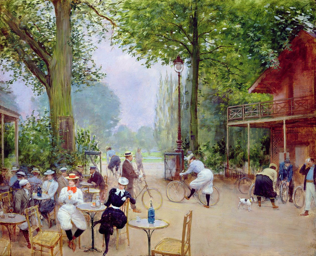 A Chalet du Cycle a Bois de Boulogne-ban, 1900 körül alkotó: Jean Beraud